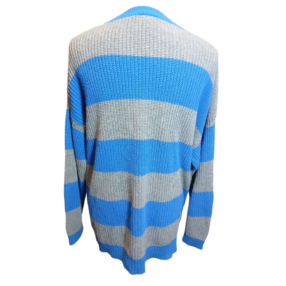 Torrid Sz 1 Womens Knit Sweater Drop Shoulder Striped Scoop Neck  Plus Sz 14/16 - Picture 5 of 6